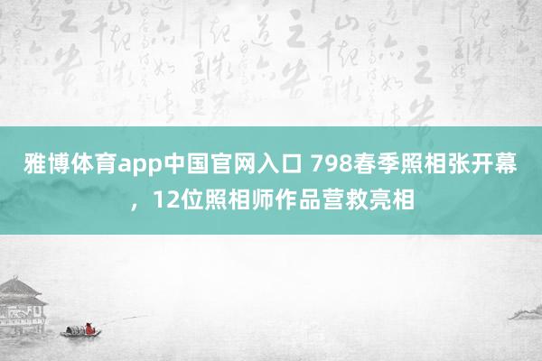 雅博体育app中国官网入口 798春季照相张开幕，12位照相师作品营救亮相