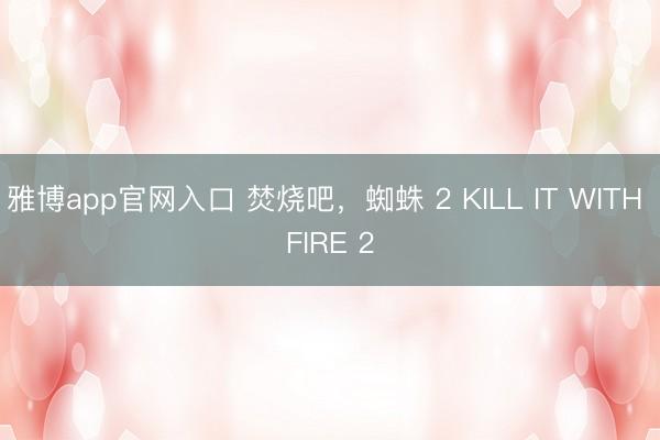 雅博app官网入口 焚烧吧，蜘蛛 2 KILL IT WITH FIRE 2