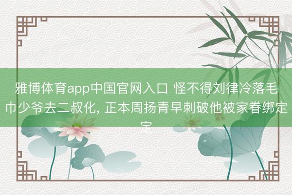 雅博体育app中国官网入口 怪不得刘律冷落毛巾少爷去二叔化， 正本周扬青早刺破他被家眷绑定