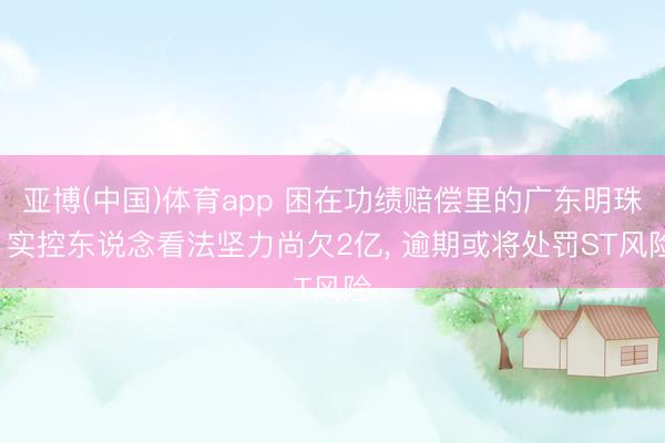 亚博(中国)体育app 困在功绩赔偿里的广东明珠: 实控东说念看法坚力尚欠2亿， 逾期或将处罚ST风险