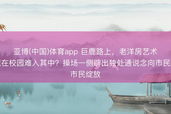 亚博(中国)体育app 巨鹿路上，老洋房艺术馆藏在校园难入其中？操场一侧辟出独处通说念向市民绽放