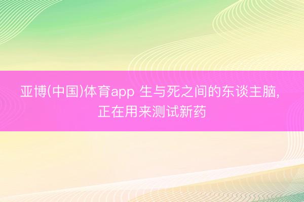 亚博(中国)体育app 生与死之间的东谈主脑， 正在用来测试新药