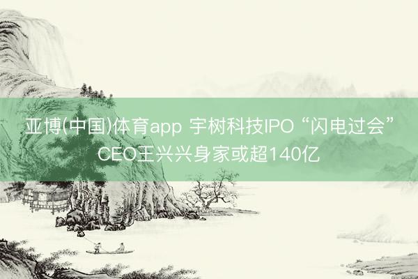 亚博(中国)体育app 宇树科技IPO “闪电过会”CEO王兴兴身家或超140亿