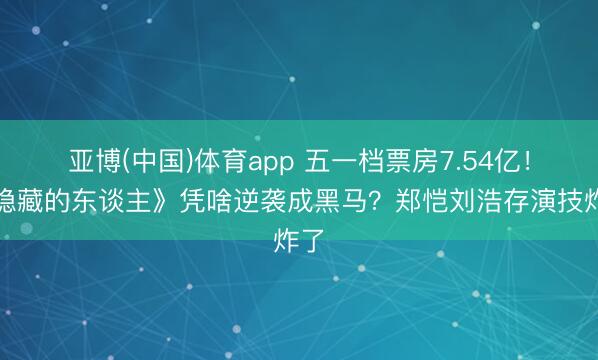 亚博(中国)体育app 五一档票房7.54亿！《隐藏的东谈主》凭啥逆袭成黑马？郑恺刘浩存演技炸了