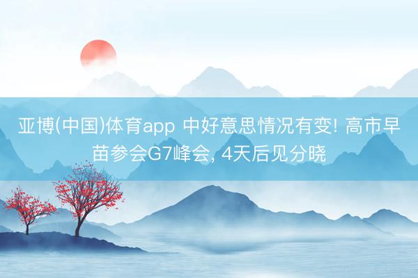亚博(中国)体育app 中好意思情况有变! 高市早苗参会G7峰会， 4天后见分晓
